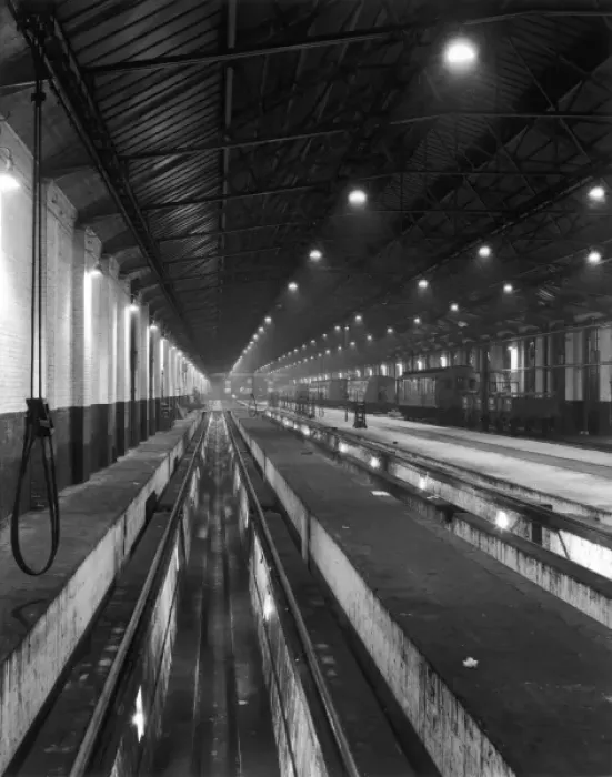 Framed Print : Train Storage Yard Framed Print : Train Storage Yard