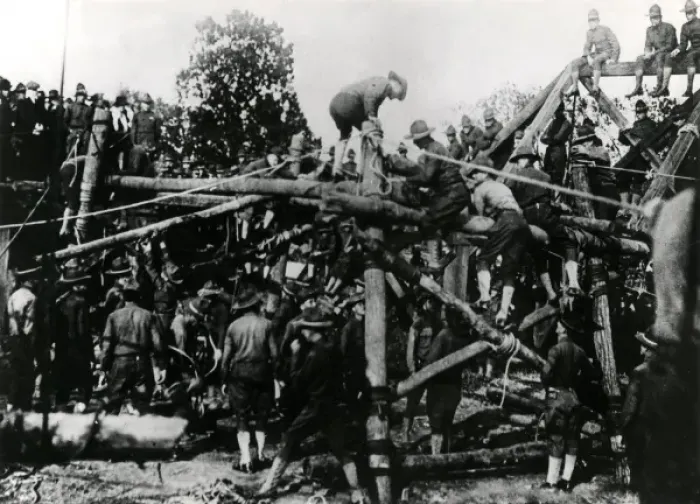 Framed Print : Training in an American army camp, France, WW1 Framed Print : Training in an American army camp, France, WW1