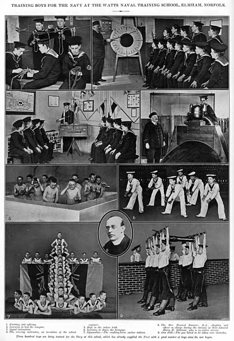 Framed Print : Training boys for the navy, WW1 Framed Print : Training boys for the navy, WW1