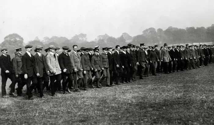 Framed Print : Training Post Office recruits, H Company, WW1 Framed Print : Training Post Office recruits, H Company, WW1