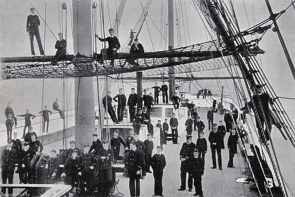 Training Ship HMS Conway - Boys on the Upper Deck