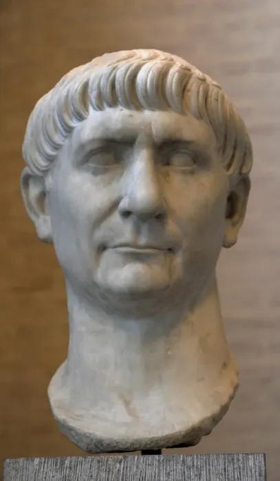 Framed Print : Trajan (53 AD-117 AD). Roman Emperor. Bust