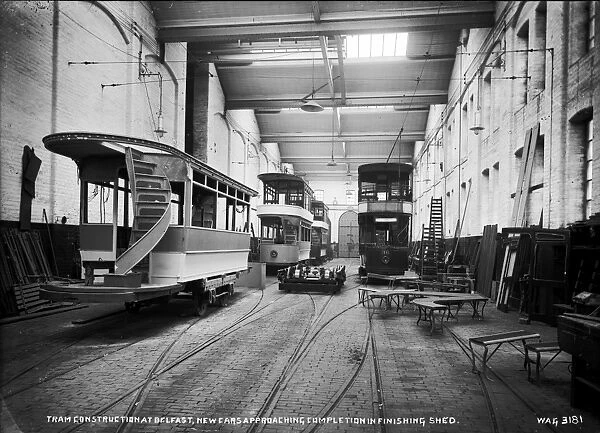 Tram Construction at Belfast, New Cars Approaching Completio