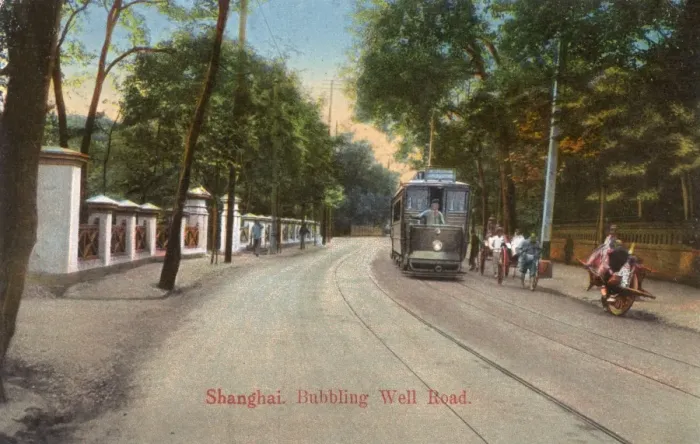 Framed Print : Tram, rickshaw and wheelbarrow - Shanghai, China Framed Print : Tram, rickshaw and wheelbarrow - Shanghai, China