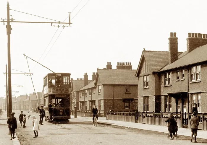 Framed Print : Tram Terminus, Bentley early 1900's Framed Print : Tram Terminus, Bentley early 1900's