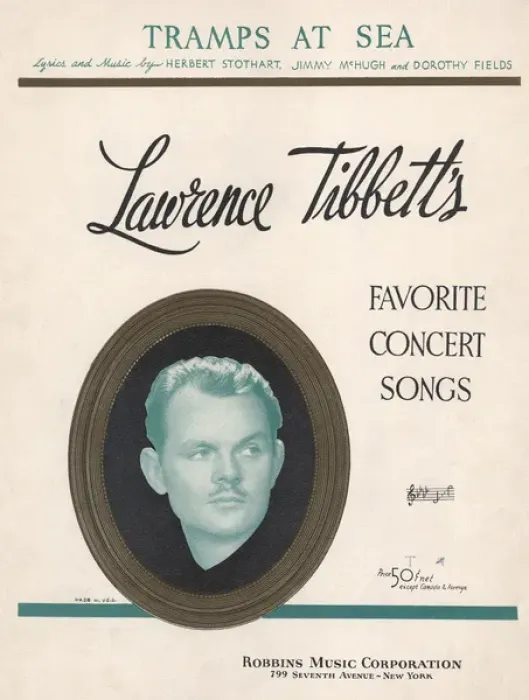 Framed Print : Tramps at sea by Lawrence Tibbett - Music Sheet Cover Framed Print : Tramps at sea by Lawrence Tibbett - Music Sheet Cover
