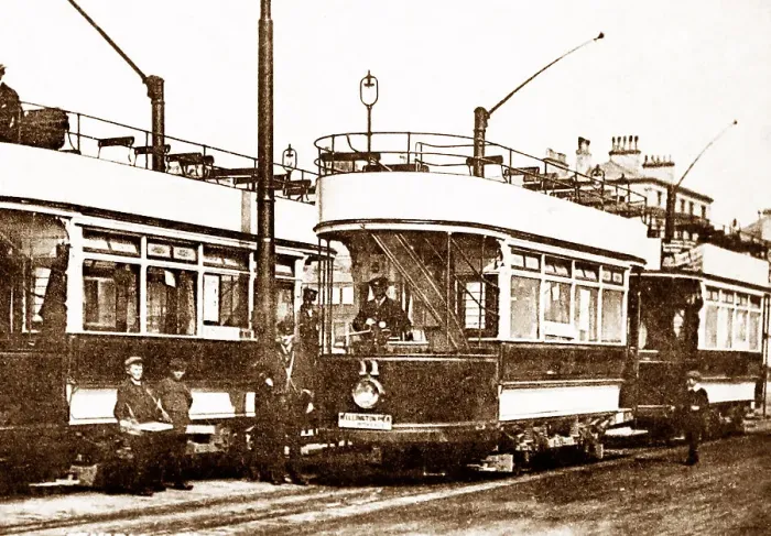 Framed Print : Trams in Great Yarmouth, early 1900s Framed Print : Trams in Great Yarmouth, early 1900s