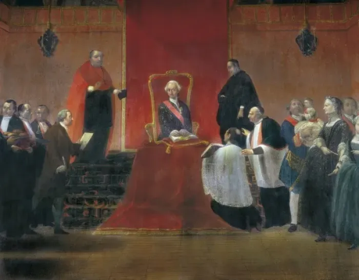 Framed Print : TRAMULLES, Manuel (1715-1791). Charles III taking Framed Print : TRAMULLES, Manuel (1715-1791). Charles III taking