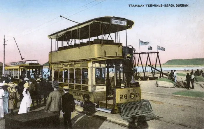Framed Print : Tramway terminus, Durban, Natal Province, South Africa Framed Print : Tramway terminus, Durban, Natal Province, South Africa