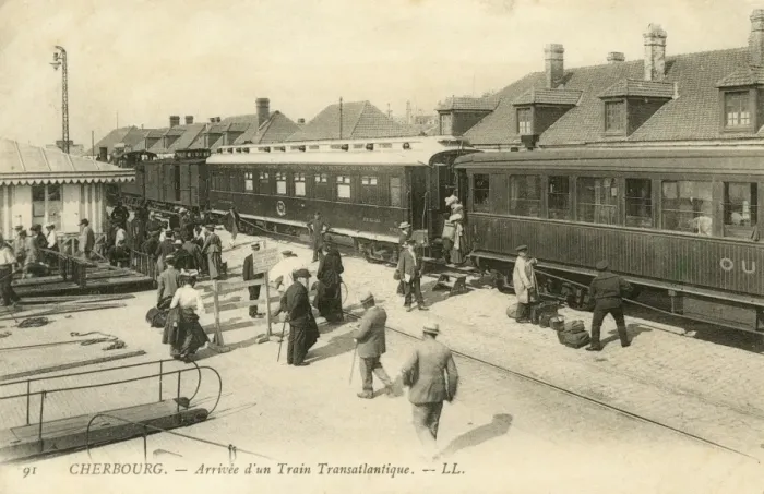 Framed Print : Transatlantic Train at Cherbourg Framed Print : Transatlantic Train at Cherbourg