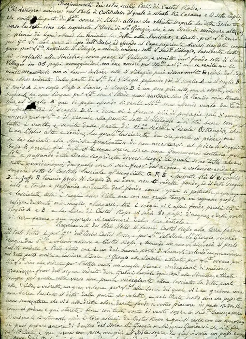 Framed Print : Translation of Back of Manuscript Map of Castel Rosso -1 Framed Print : Translation of Back of Manuscript Map of Castel Rosso -1