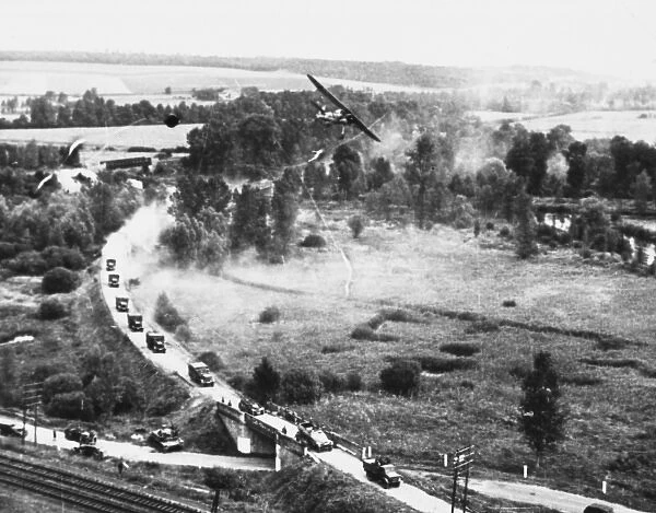 Transport column in France WWII