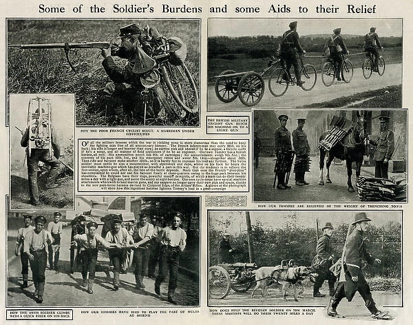 Transport methods used by soldiers, WW1