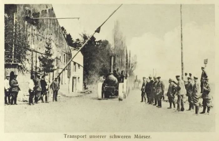 Framed Print : Transportation of German heavy mortars Framed Print : Transportation of German heavy mortars