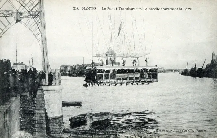 Framed Print : Transporter Bridge over the River Loire, Nantes, France Framed Print : Transporter Bridge over the River Loire, Nantes, France