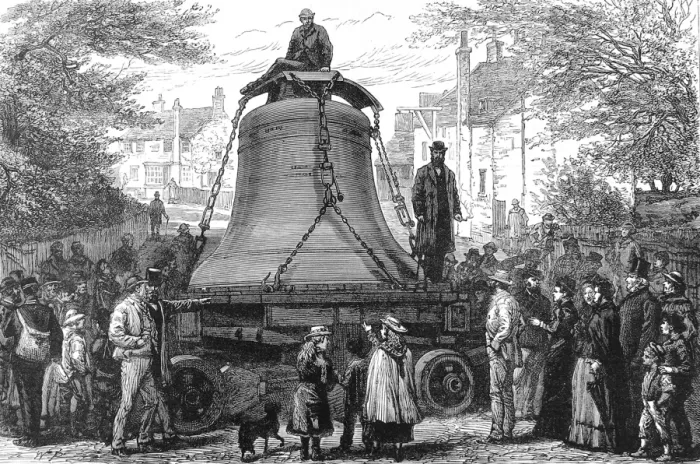 Framed Print : Transporting the Great Bell to St. Pauls Cathedral, 1882 Framed Print : Transporting the Great Bell to St. Pauls Cathedral, 1882