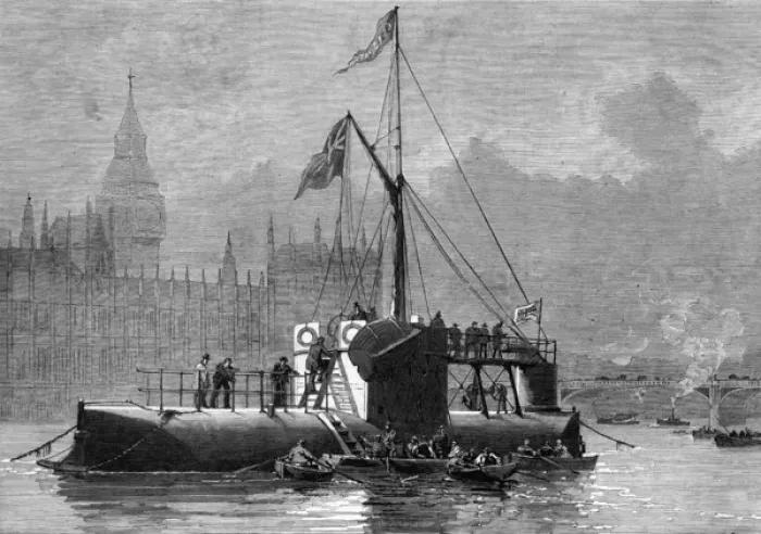 Framed Print : Transporting the obelisk: Cleopatras needle arrives, London Framed Print : Transporting the obelisk: Cleopatras needle arrives, London