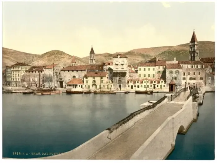 Framed Print : Trau, the Ciero Bridge, Dalmatia, Austro-Hungary Framed Print : Trau, the Ciero Bridge, Dalmatia, Austro-Hungary