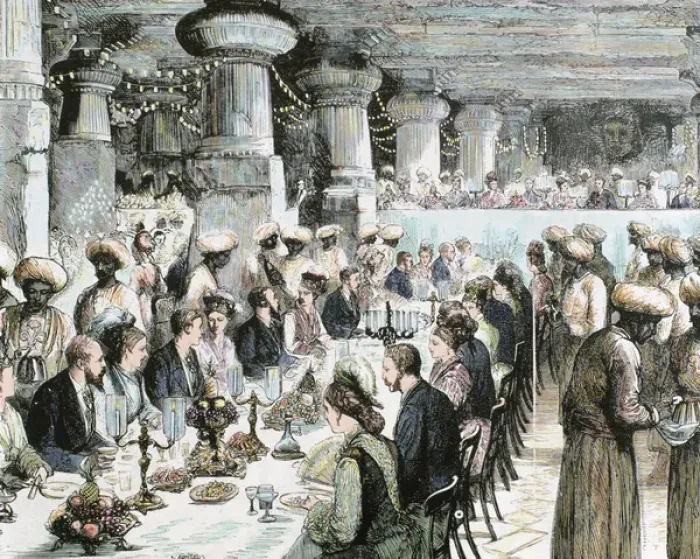 Framed Print : Travel to India of the Prince of Wales. Gala Dinner held in Framed Print : Travel to India of the Prince of Wales. Gala Dinner held in