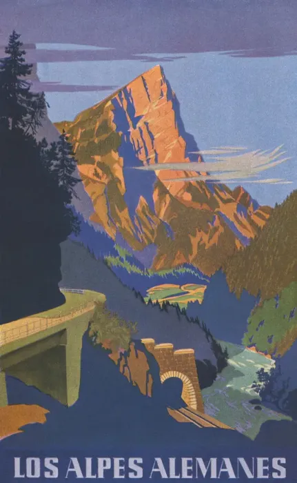 Framed Print : Travel poster (German Alps) Framed Print : Travel poster (German Alps)