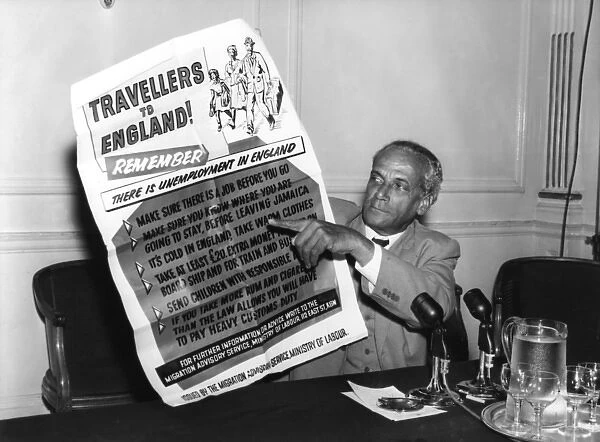 Travellers to England! Jamaican migration advertisement