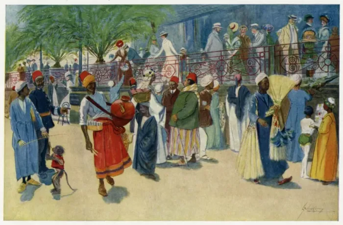 Framed Print : Travellers and touts Framed Print : Travellers and touts