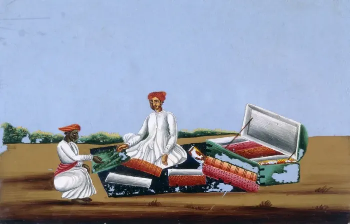 Framed Print : Travelling Cloth Seller Framed Print : Travelling Cloth Seller