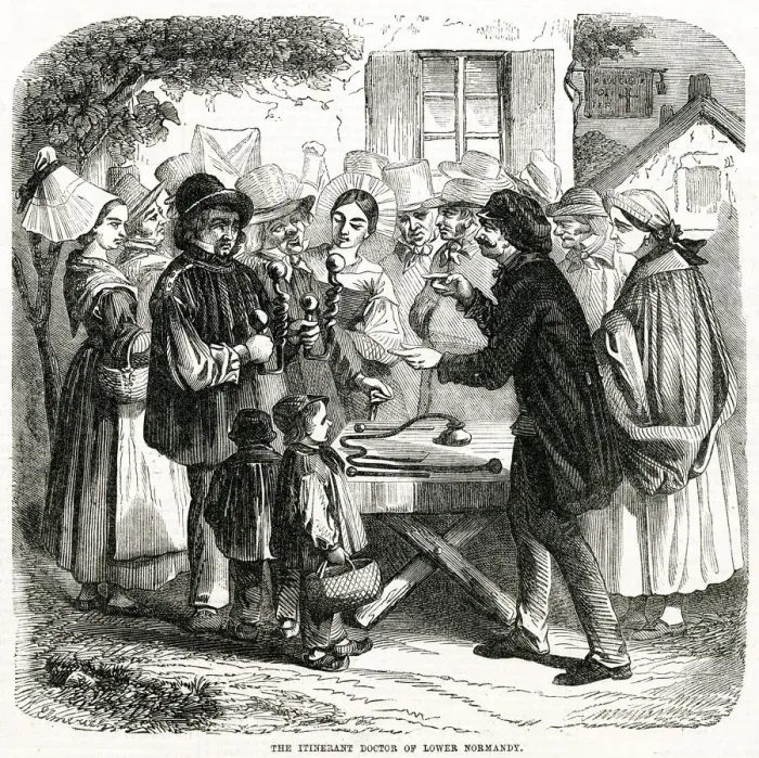 Framed Print : Travelling healer 1856 Framed Print : Travelling healer 1856