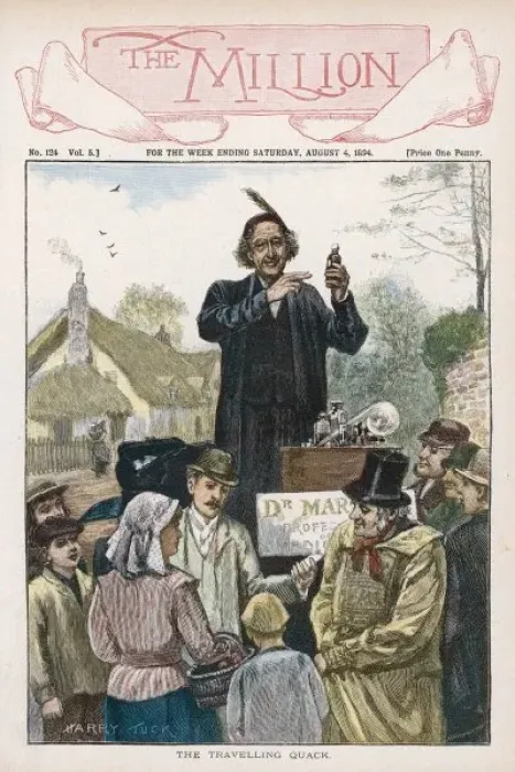 Framed Print : Travelling Quack / 1894 Framed Print : Travelling Quack / 1894