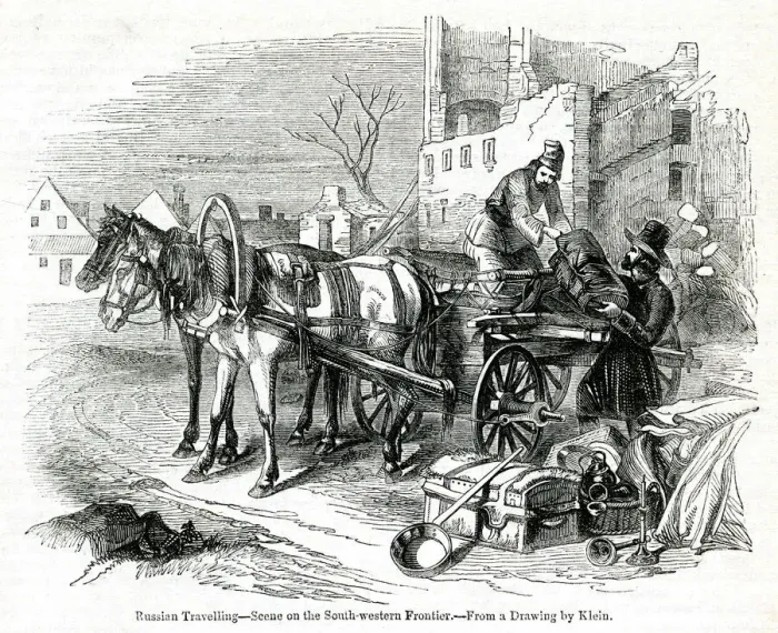 Framed Print : Travelling in south-west Russia 1842 Framed Print : Travelling in south-west Russia 1842