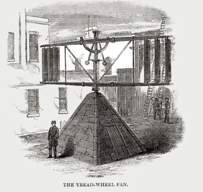 Framed Print : Tread wheel fan at Coldbath Fields Prison Framed Print : Tread wheel fan at Coldbath Fields Prison