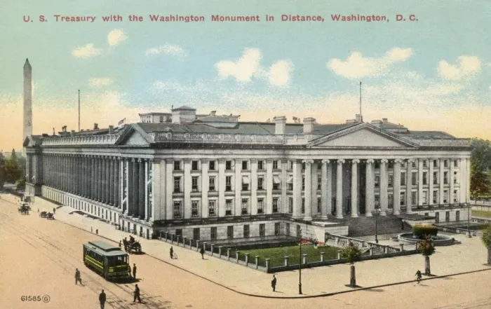 Framed Print : US Treasury - Washington D. C. USA