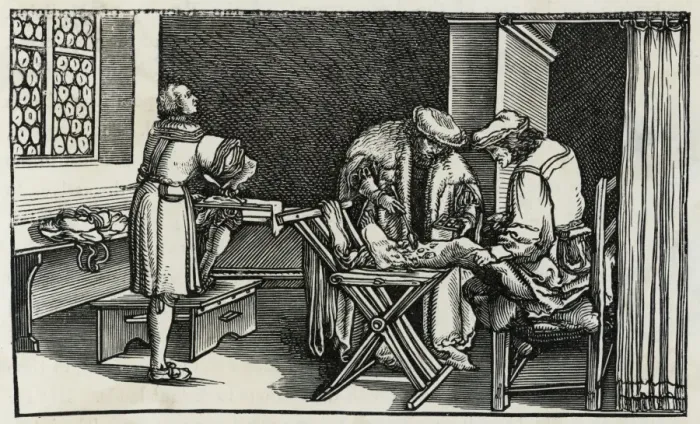 Framed Print : Treating Ulcerated Leg Framed Print : Treating Ulcerated Leg