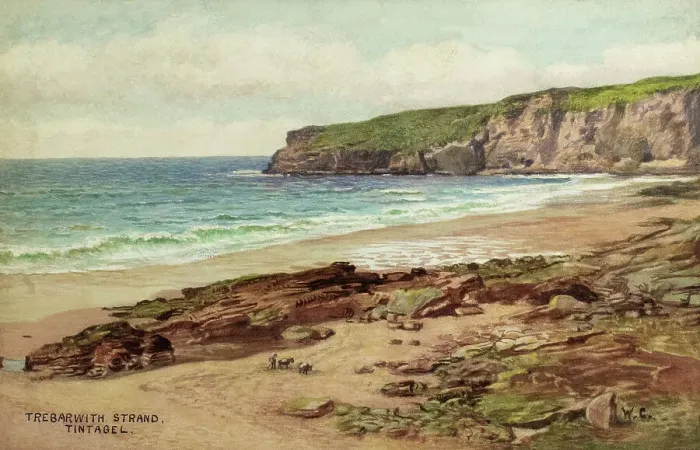 Framed Print : Trebarwith Strand, near Tintagel, Cornwall Framed Print : Trebarwith Strand, near Tintagel, Cornwall