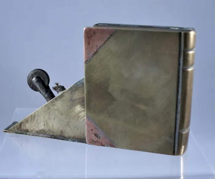 Framed Print : Trench Art lighter in the shape of a book Framed Print : Trench Art lighter in the shape of a book