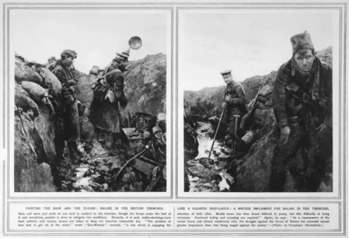 Framed Print : Trench Conditions 1915 Framed Print : Trench Conditions 1915