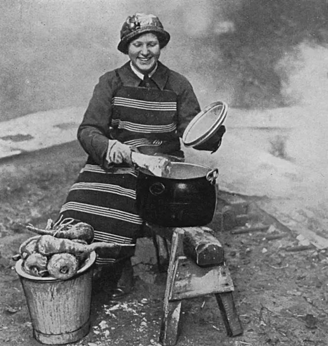 Framed Print : Trench Cooking for Women Framed Print : Trench Cooking for Women