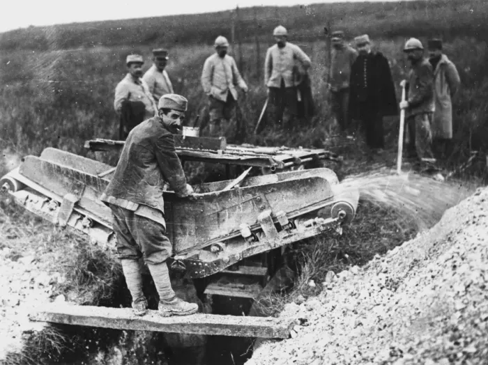Framed Print : Trench digging 1916 Framed Print : Trench digging 1916