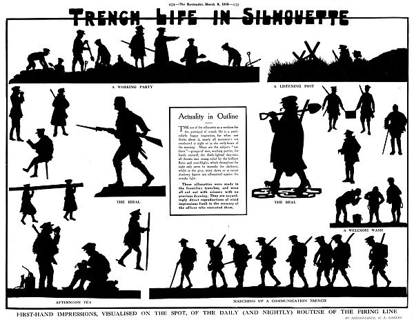 Trench Life in Silhouette by H. L. Oakley