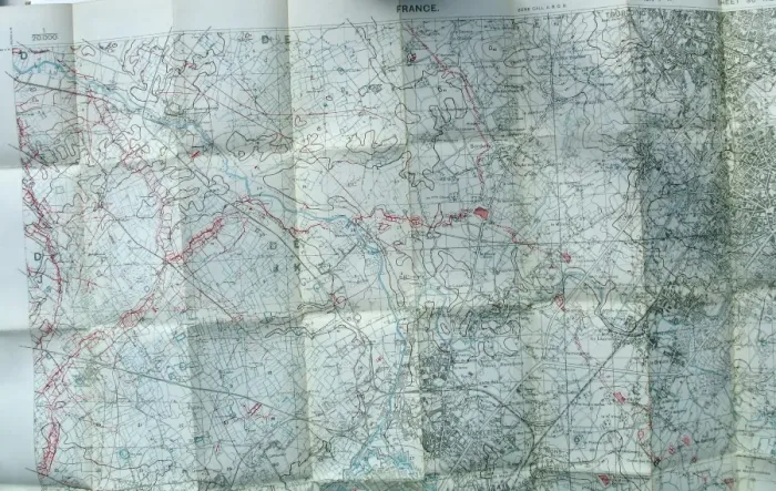 Framed Print : Trench maps belonging to Sergeant Ernest Blaikley Framed Print : Trench maps belonging to Sergeant Ernest Blaikley