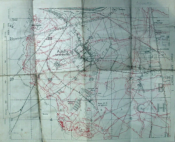 Trench maps belonging to Sergeant Ernest Blaikley