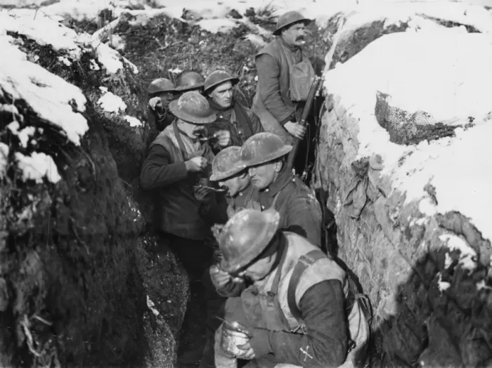 Framed Print : In the trenches 1917 Framed Print : In the trenches 1917