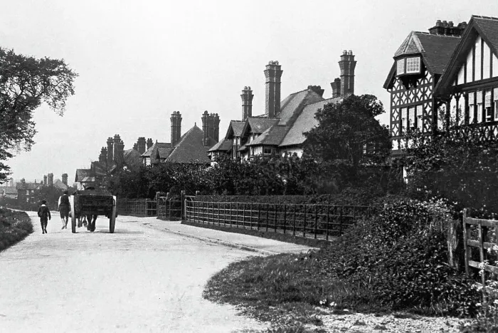 Framed Print : Trentham Barlaston Road early 1900s Framed Print : Trentham Barlaston Road early 1900s