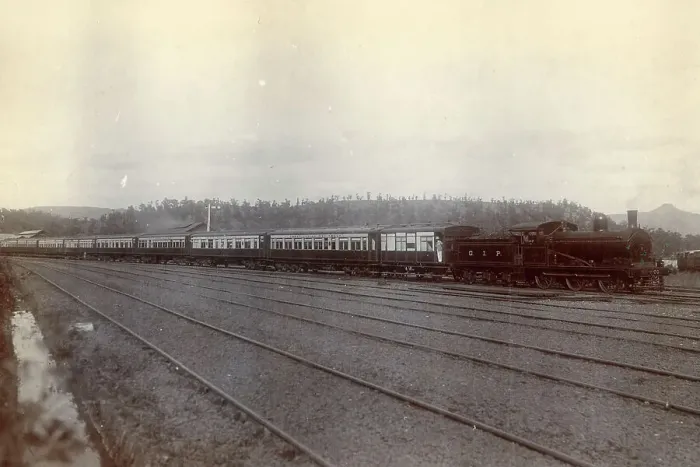 Framed Print : Trial train of 12 vestibuled corridor cars Framed Print : Trial train of 12 vestibuled corridor cars