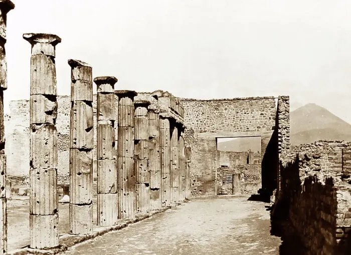 Framed Print : Triangular Forum, Pompeii, Italy, Victorian period Framed Print : Triangular Forum, Pompeii, Italy, Victorian period