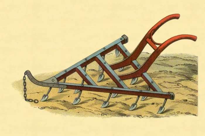 Framed Print : Triangular Plough Date: 1865 Framed Print : Triangular Plough Date: 1865