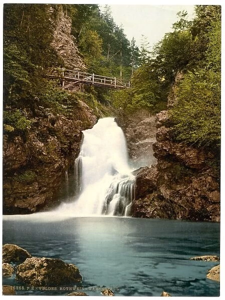 Triglav, Rothwein (i. e. Rotwein), and waterfall, Carniola