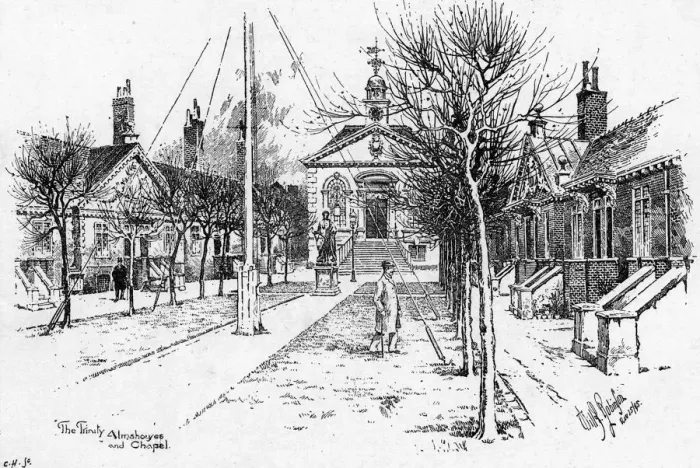 Framed Print : TRINITY ALMSHOUSES Framed Print : TRINITY ALMSHOUSES