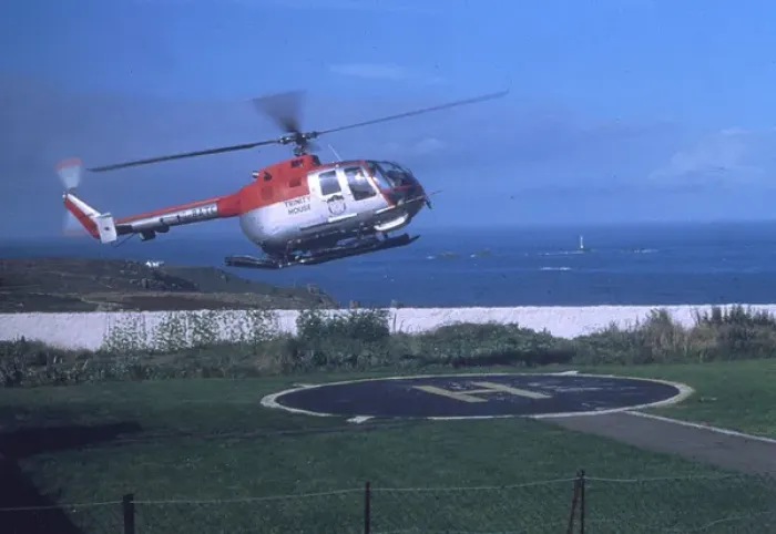 Framed Print : Trinity House Service Helicopter of Sennen Framed Print : Trinity House Service Helicopter of Sennen