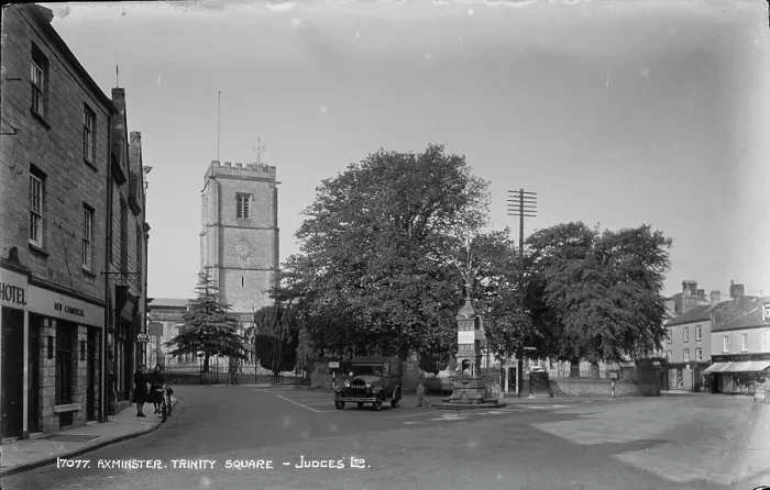 Framed Print : Trinity Square in Axminster Framed Print : Trinity Square in Axminster